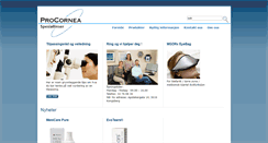 Desktop Screenshot of procornea.no
