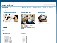 Tablet Screenshot of procornea.no